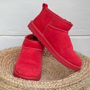 Ugg Boots -  Women's Classic Ultra Mini - Size 8 Bright Red
